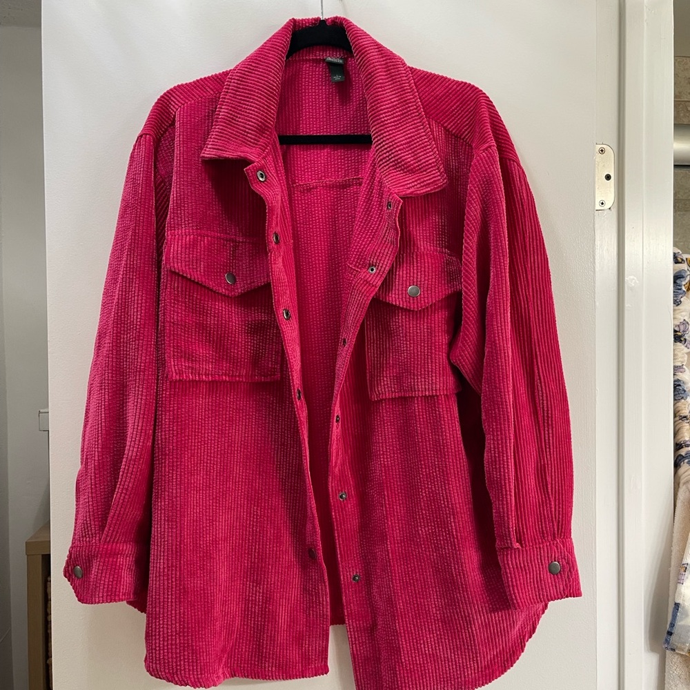 Wild Fable Pink Corduroy Utility Jacket